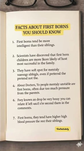 Facts about first born you should know #shorts #fyp