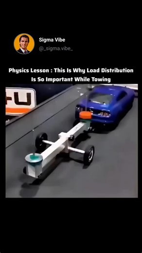 Sigma Vibes 💀 on Instagram: "When you're towing a trailer, even a small shift in weight can change everything. If the load is too far back, the trailer starts swaying like crazy, pulling the whole vehicle off balance. If the load is too far forward, it puts excess pressure on the hitch, making steering harder and braking dangerous. Perfect load distribution keeps the center of gravity stable, the vehicle aligned, and the ride smooth — That’s why professionals treat weight balance like real phys