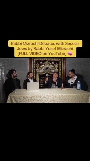 Rabbi Mizrachi Debates with Secular Jews by Rabbi Yosef Mizrachi [FULL VIDEO on YouTube] 🧠 In this compelling video Rabbi Yosef Mizrachi engages in a deep and challenging debate with secular Jews about faith, Torah, and Jewish identity. Watch as Mizrachi addresses common questions from secular perspectives and offers traditional Torah-based responses that explore the meaning of belief, purpose of life, and returning to authentic Jewish values. This discussion is part of Rabbi Mizrachi’s broader