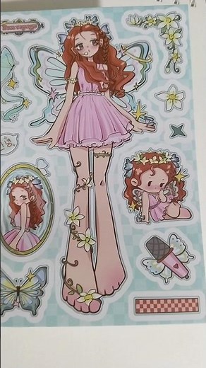 DIY Anime and Stickers NoteBook 🌸 Cute Anime Girls🩷 P.t 6