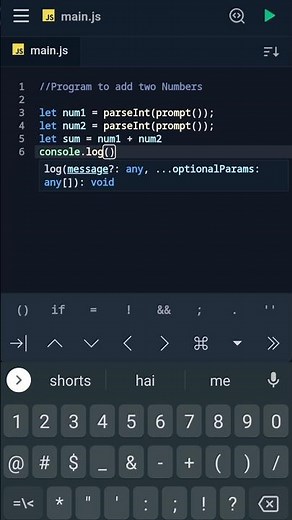 Program to find the Sum of 2 Numbers in JavaScript
