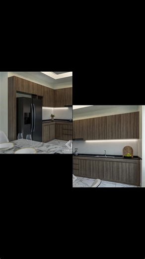 Interior decor living room & kitchen room