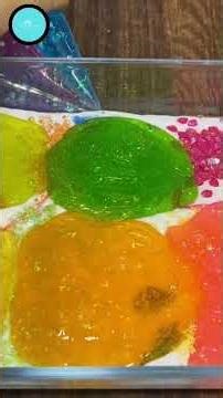 🌈Sponge ASMR Slime Mixing with Glitter and Clay | Most Satisfying Slime Sounds | Relaxing Short#asmr