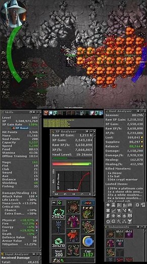 3.7kk XP/h en Crypt Warriors Bounac DUO #03 | Tibia Spain #Shorts