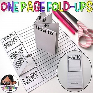 One Page Writing Fold Ups | Writing Activities