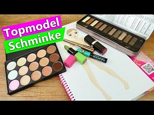 Topmodel malen mit Schminke?! Geht das?! DIY Make Up Experiment | Party Kleid Topmodel