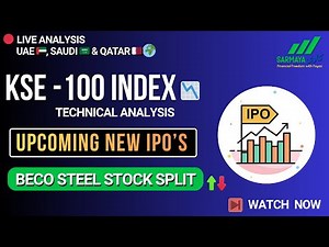 PSX Today Live 📈 | KSE-100 Index Technical Analysis | Upcoming New IPOs | BECO Steel Stock Split