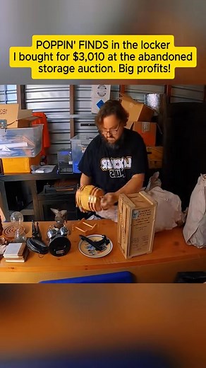 POPPIN' FINDS in the locker I bought for $3,010 at the abandoned storage auction. Big profits!-002 | Andrew Lewis | Facebook