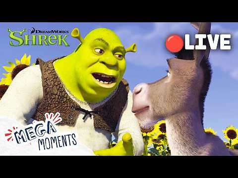 LIVE 🔴 Get OUT MY SWAMP! 💚 Shrek 1 - 4 Extended Previews | Mega Moments