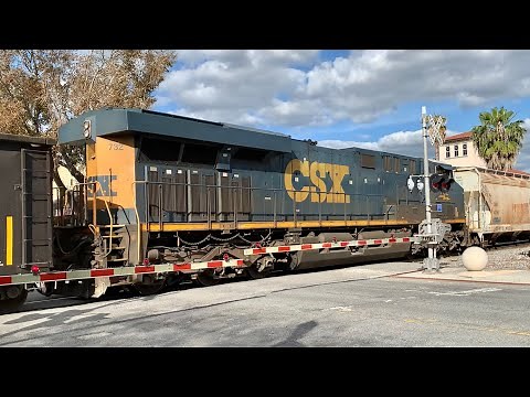 Heaviest Train Ever Hits The Grade In Lakeland Florida & New Amtrak Locomotives, Quad Gate RR Xings!