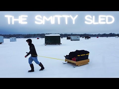 Building a SMITTY SLED to Carry ALL YOUR GEAR while Ice Fishing/ Winter Camping