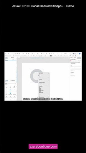 Axure RP 10 Tutorial Transform Shape - Demo