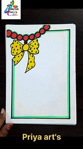 Beautiful first page border design ideas #priyacreations #PageBorder #borderdesigns #crafts #diy | Priya creations | Facebook