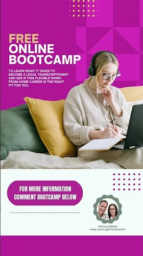 Free Legal Transcription Bootcamp | Learn How to Work From Home as a Legal Transcriptionist