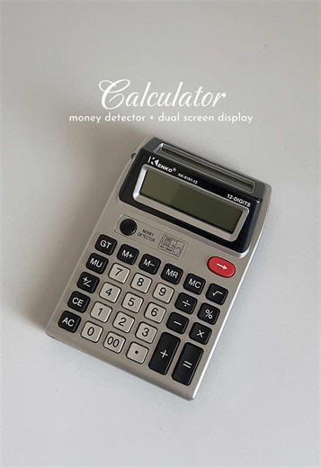 Calculator with Dual Screen and Money Detector Features