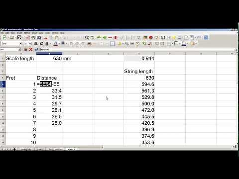 Fret slot position calculator (Version 1)