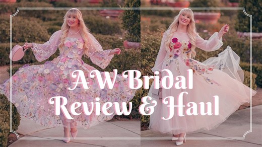 AW Bridal Review & Princess Dress Try-On Haul | 3D Floral Gowns