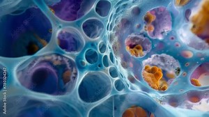 A crosssection of a parasitic protozoan revealing the intricate internal organelles and structures that allow it to survive and thrive . AI generation.