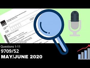 A-Level Pure Mathematics Statistics S1 May June 2020 Paper 52 9709/52