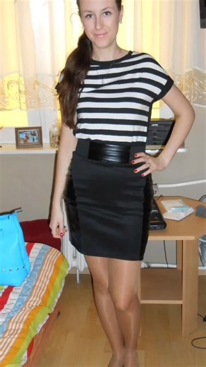 Stylizacja modowa na co dzień #moda #fashion #rajstopy #mini #foto