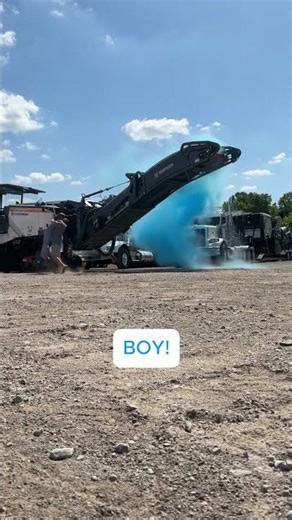 Milling machine gender reveal 🎥: @lynsfulk032 #millingmachine #bluecollar #construction