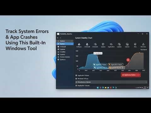 Track System Errors & App Crashes Using This Built-In Windows Tool