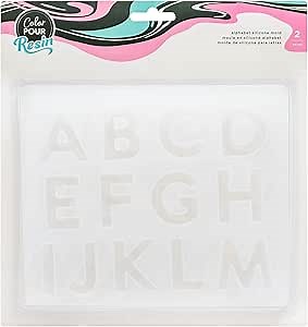 American Crafts Color Pour Resin Mold-Alphabet