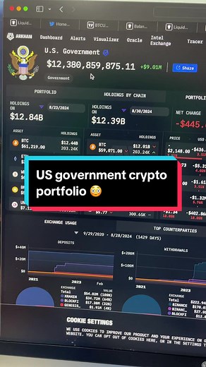 US Government Crypto Portfolio Revealed: $12.3 Billion, 203,000 Bitcoins, and More!