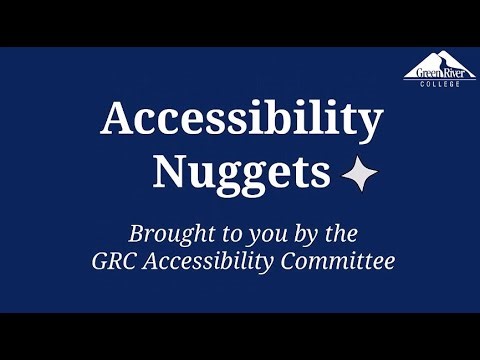 Accessibility Nuggets - Accessible Flyers