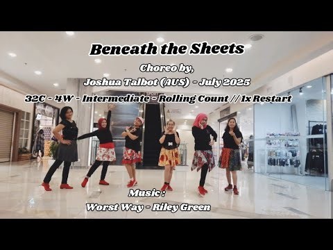 🎶 Benesth the Sheets - Line dance (demo by aRmall dance)