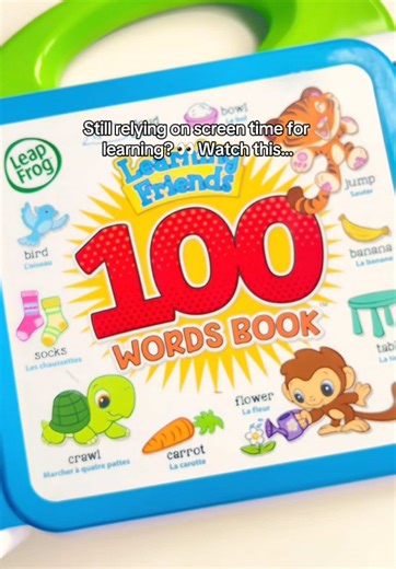 This LeapFrog 100 Words Book is SUCH a game changer 🤍 Interactive, bilingual, and actually keeps little ones engaged without screens 🙌 Perfect for building early vocabulary while they play! #toddlertoys #learningthroughplay #montessoriathome #babylearning #toddleractivities