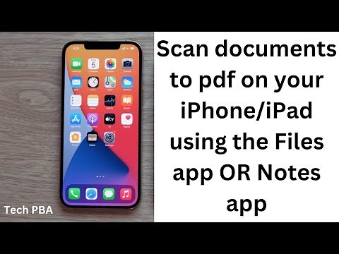 How to scan documents to pdf on your iPhone/iPad using the Files app and Notes app | iOS 18.3
