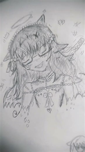 cute angel girl drawing 😈