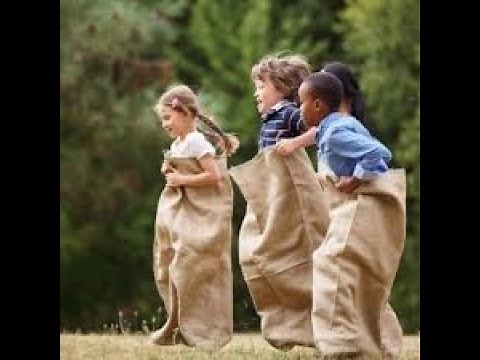 Jeu pour anniversaire : la course en sac !