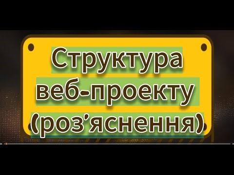 Урок 2: Структура веб проекту (роз'яснення)