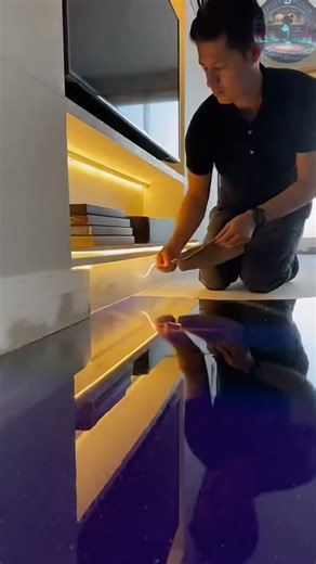 Creating a Cosmic Nebula Epoxy Floor | Cinematic Building Interior Transformation