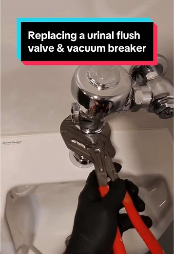 How to Replace a Urinal Flush Valve & Vacuum Breaker