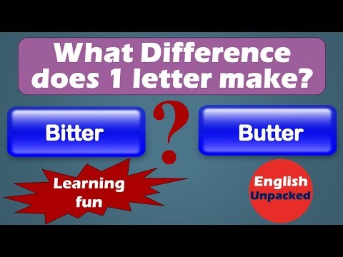 Bitter and Butter (One Letter)