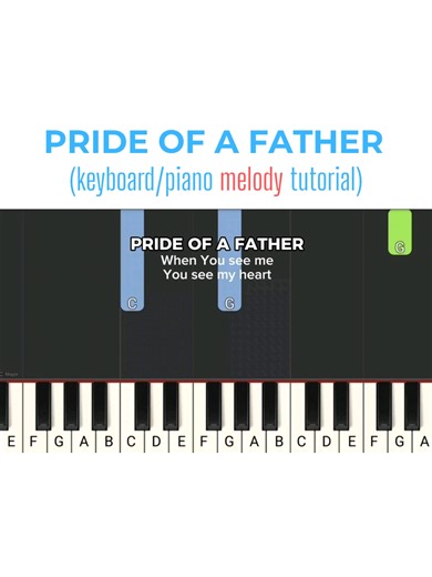 Pride Of A Father by Hillsong | Easy to follow keyboard / piano tutorial | Worship Keyboard Lessons #piano #tutorial #fyp #worship #reels