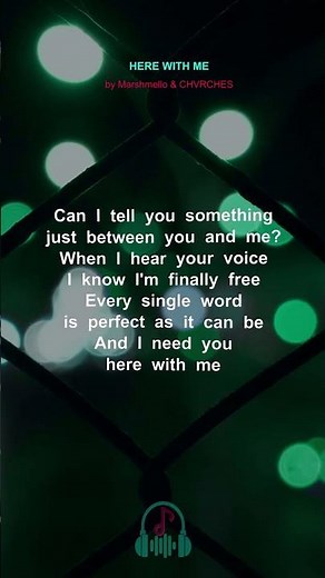 Here with Me by Marshmello & CHVRCHES #herewithme #marshmello #lyricsvideo #musiclyrics