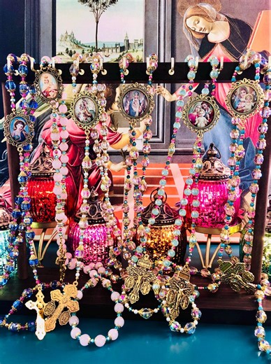 Custom Beaded Rosary With Religious Medals – Handmade Catholic Prayer Beads - Etsy