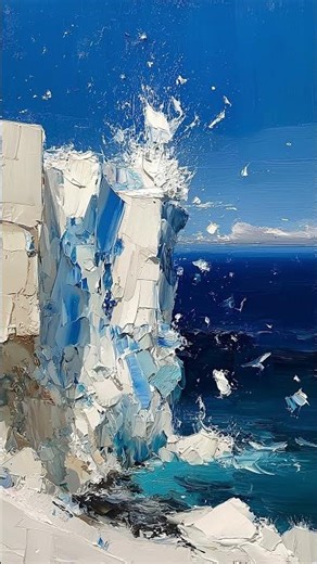 Iceberg Collapse (Painting #1009) / Normov Art Studio