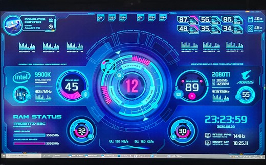 AIDA64全动效皮肤，电脑硬件实时监控！