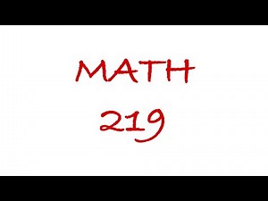 MATH219 Homogeneous Equations
