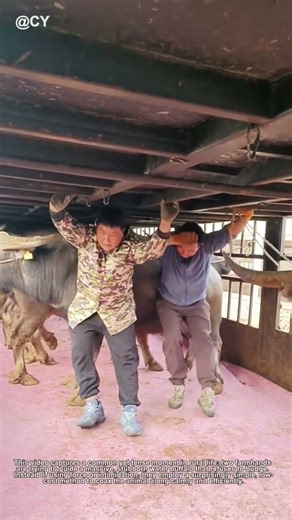 The Gentle Giant: A Simple Trick to Calm a Water Buffalo 🌾