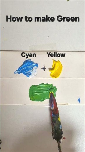 How to make Green from just Cyan and Yellow? #asmr #satisfying