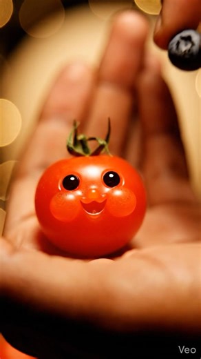 Eating Small grapes by tomato #trending #food #ai #asmr #trending