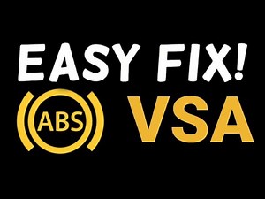 How to Fix & Reset ABS & VSA Warning Lights Stays On or Flashing Without a Scanner