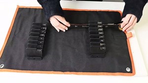 32 PCS Modular Wrench Organizer Wrench Holder - Wrench Tool Organizers for Tool Drawer Storage, Wrench Storage Set with Metric & SAE Label, Wrench Rack Tool Gift for Mechanics, Father, Men, Black