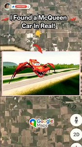 MCQUEEN CAR In Real On Google Maps and Google Earth #earth #maps a